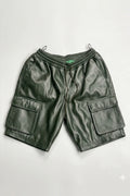 Men's Leather Cargo Shorts