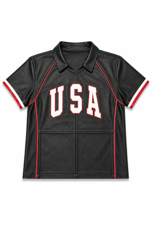 Men's Leather Football Jersey [USA]