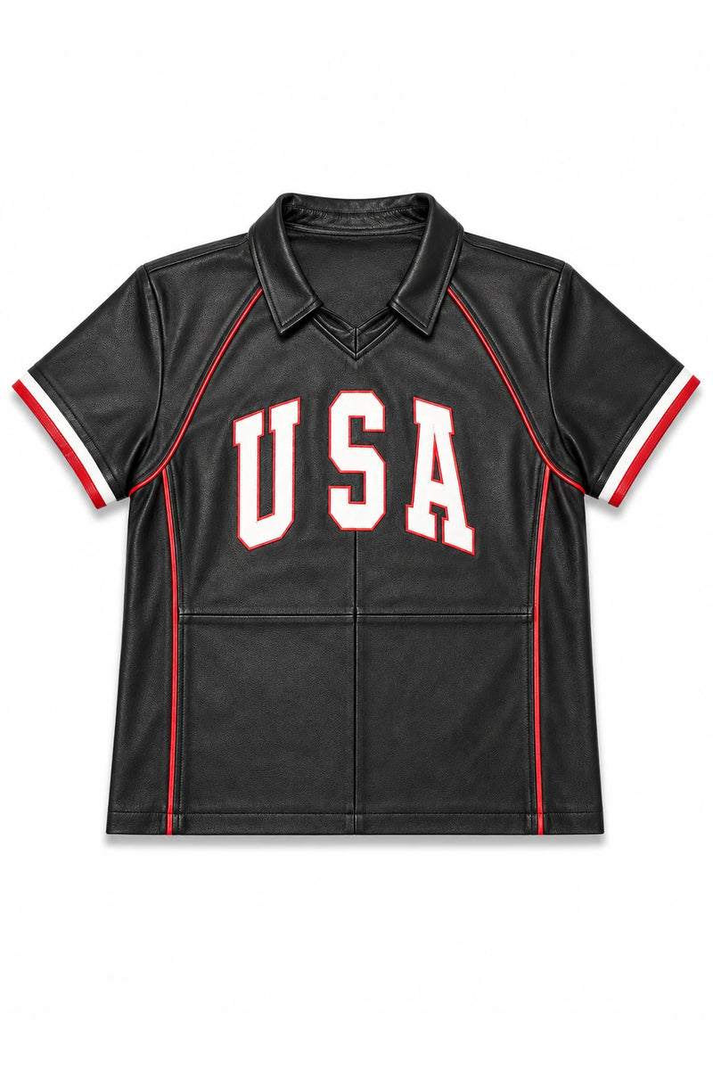 Men's Leather Football Jersey [USA]