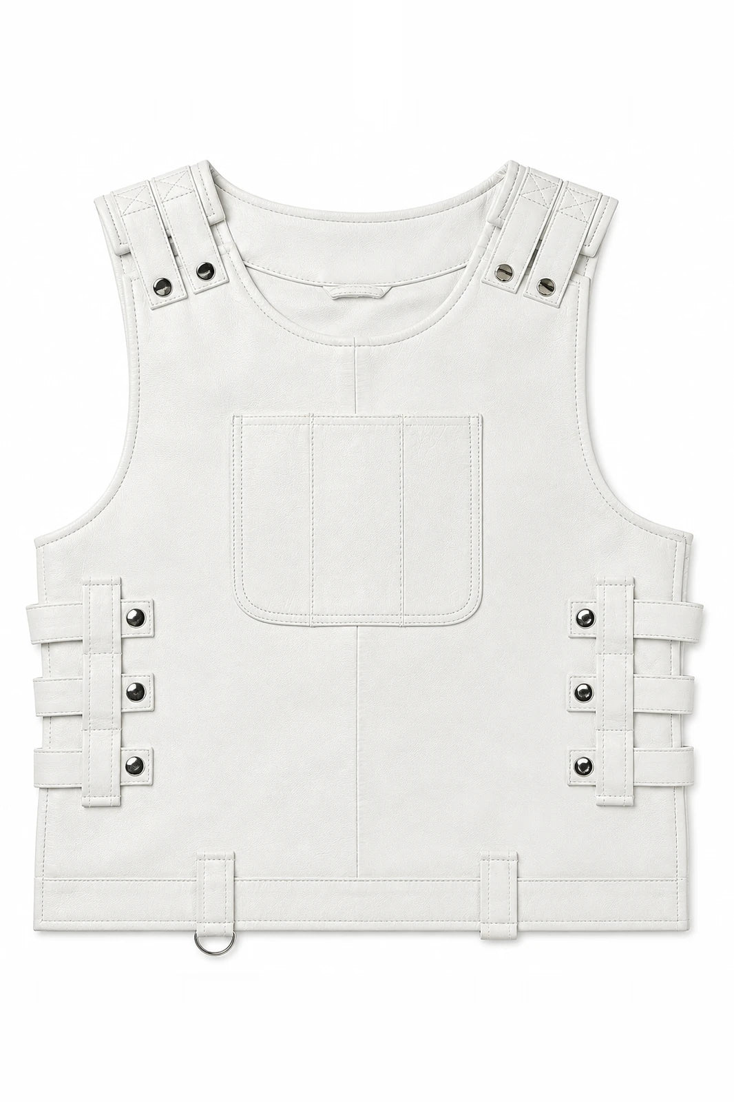 Men's Leather Vegas Vest [White]