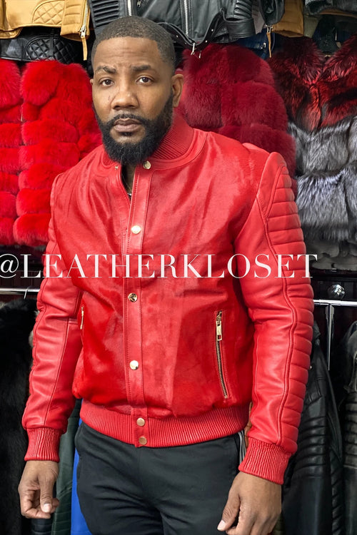 Men's Meek Bomber Jacket Red
