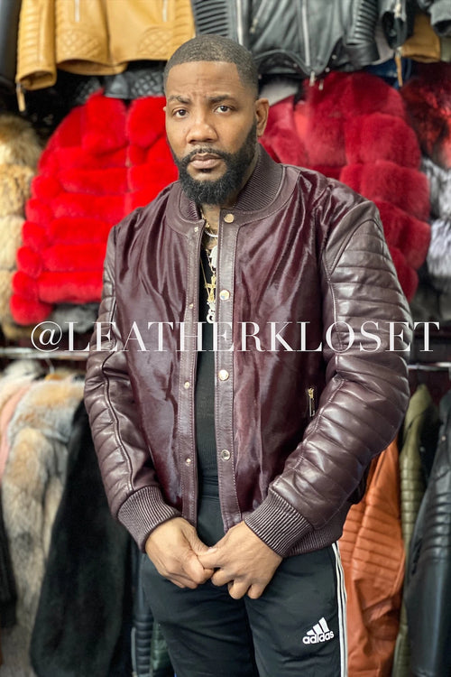 Men's Meek Bomber Jacket Wine