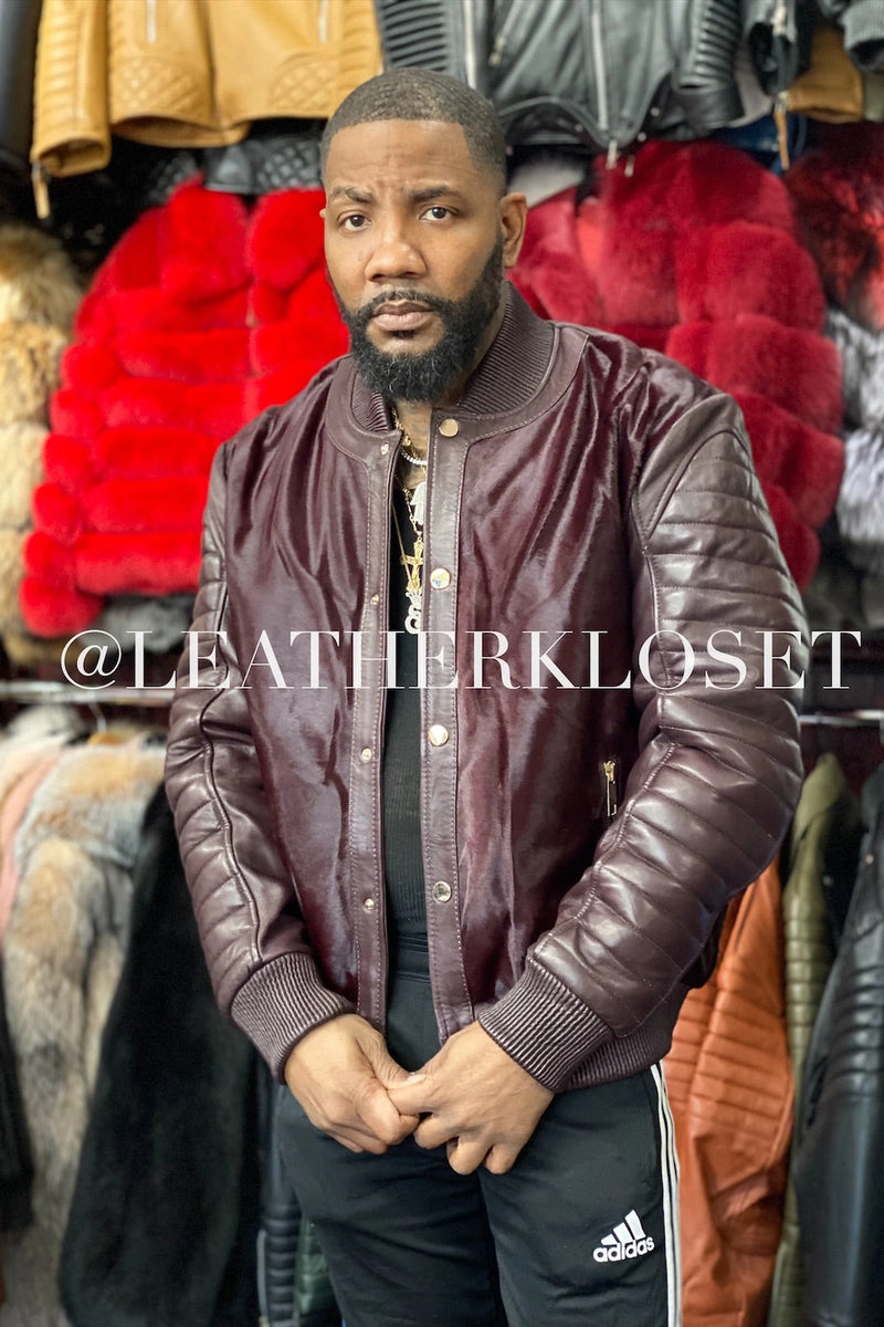 Men's Meek Bomber Jacket Wine