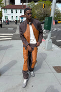 Men's Moto Set — Cotton Twill & Leather