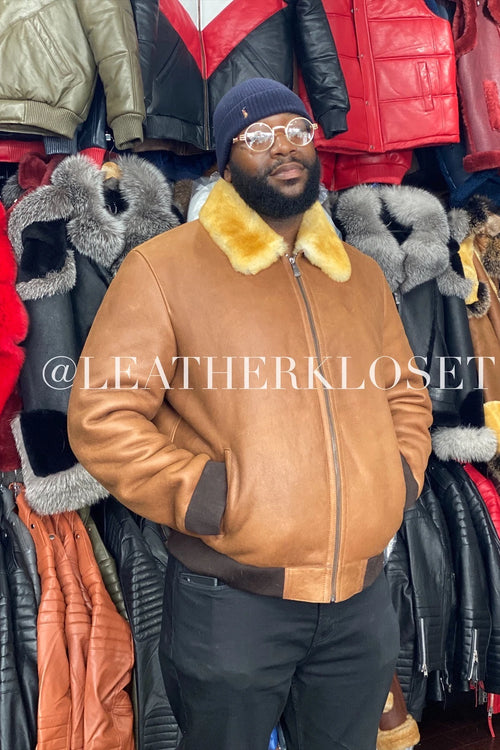 Mens Pilot Shearling Bomber