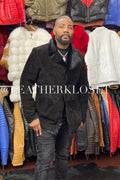 Men's Suede With Full Fur Lining Coat