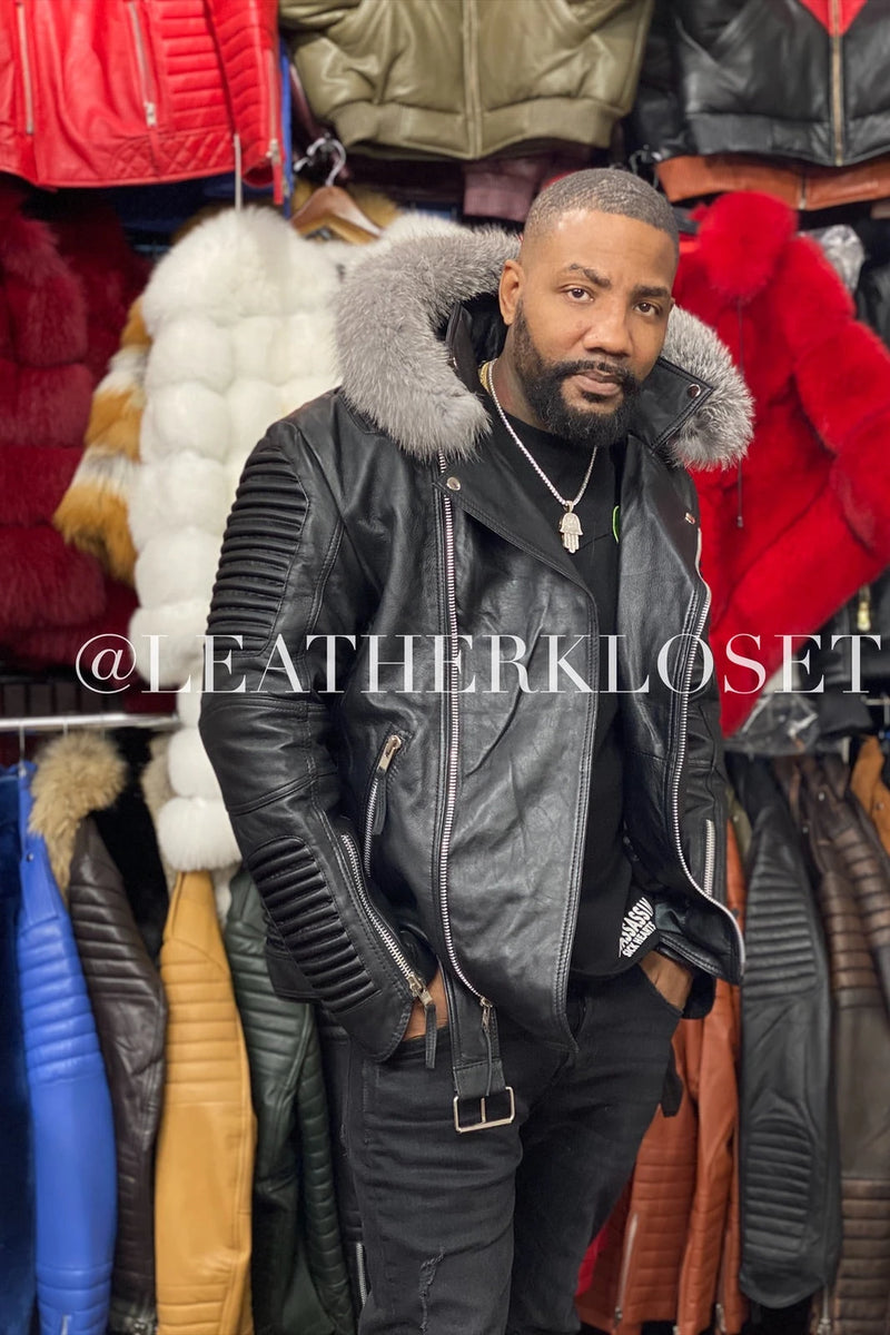 Men's Trey Biker With Fox Fur Hood