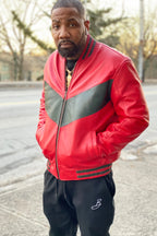 Men's V Baseball Jacket Christmas Colorway