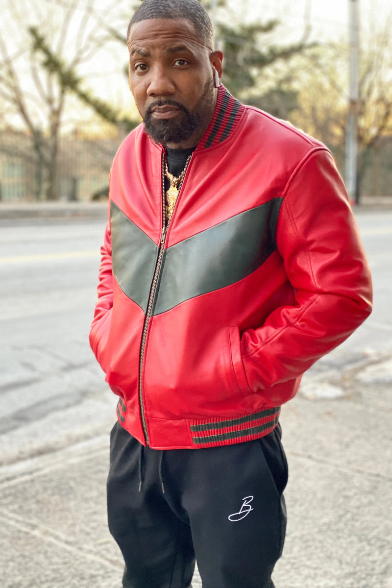 Men's V Baseball Jacket Christmas Colorway