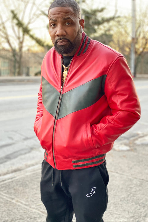 Men's V Baseball Jacket Christmas Colorway
