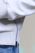 Men's Leather Pull-Over Hoodie [White]