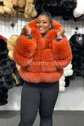 Women's Ava Fox Bomber Jacket [Burnt Orange]