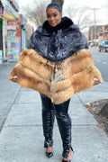 Women's Fox Fur Poncho