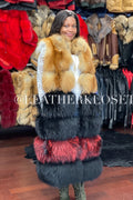 Women's Full Length Fox Fur Vest