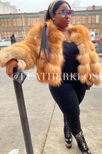 Women's Gold Fox Bomber Jacket