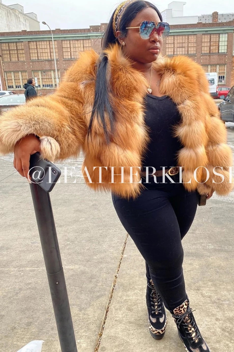 Women's Gold Fox Bomber Jacket