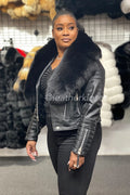 Women's Jay Biker Full Fox Fur [Black Fur]