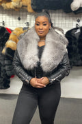 Women's Jay Biker Full Fox Fur [Silver Fur]