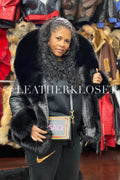 Women's Lara Shearling With Fox [Black]
