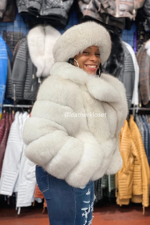 Women's Marcy Fox Jacket With Headband [Natural White]