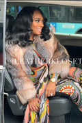 Women's Yandy Crystal Fox Bomber Jacket