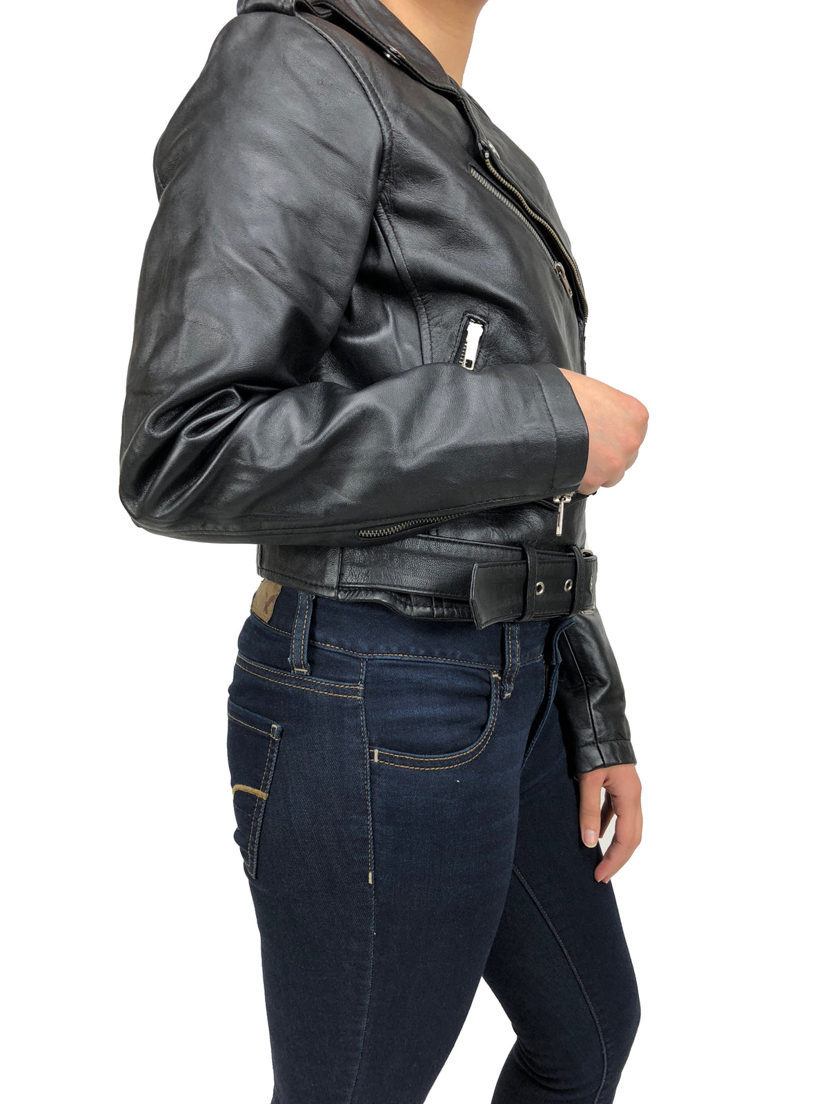 Women's Classic Biker Black [SLIM FIT]