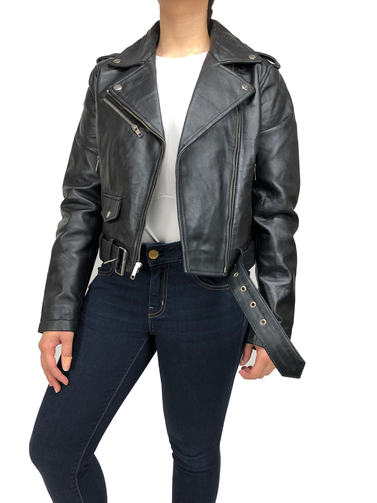 Women's Classic Biker Black [SLIM FIT]