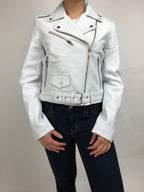 Women's Classic Biker White [ SLIM FIT ]