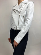 Women's Classic Biker White [ SLIM FIT ]