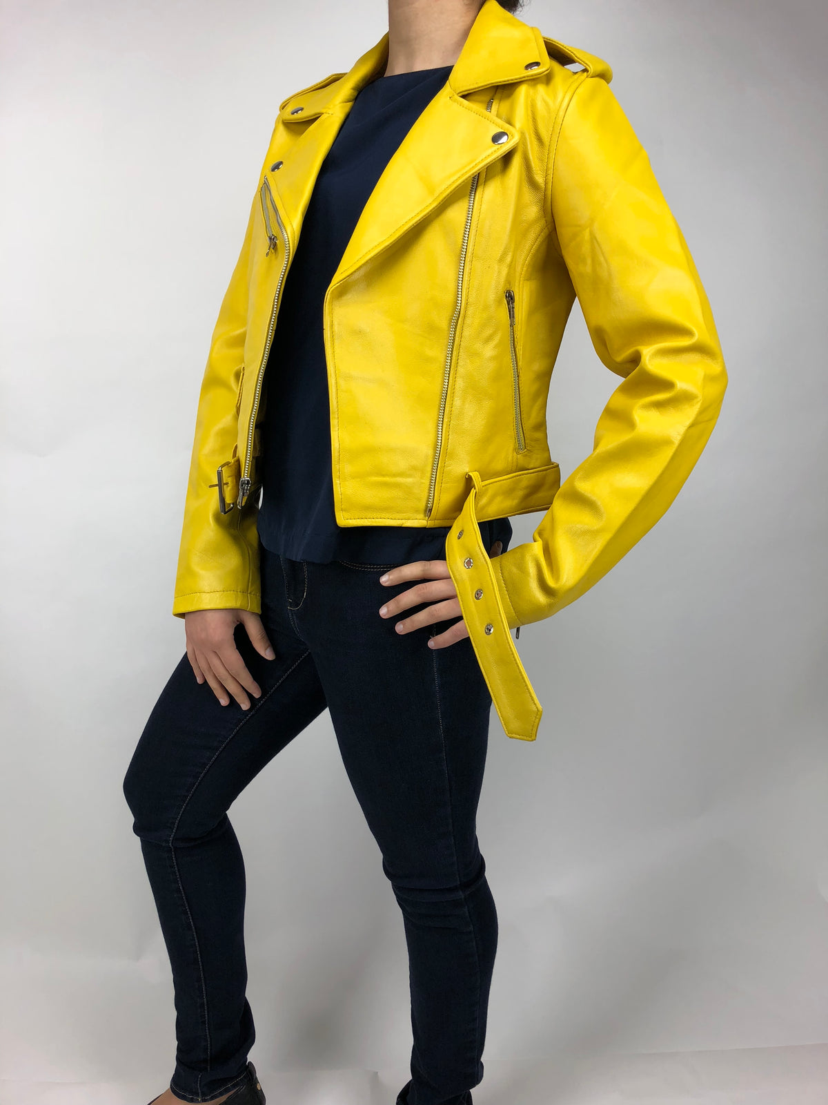 Women's Classic Biker Yellow [ SLIM FIT ]