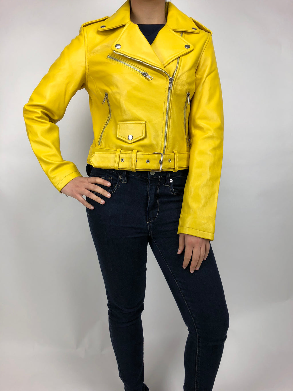 Women's Classic Biker Yellow [ SLIM FIT ]