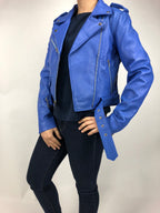 Women's Classic Biker Royal Blue [ SLIM FIT]