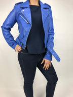 Women's Classic Biker Royal Blue [ SLIM FIT]