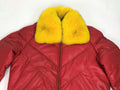 Men's V-Bomber Red Premium Yellow Fox Collar