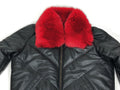 Men's V-Bomber Black Premium Red Fox Collar