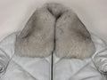 Men's V-Bomber White Premium Siberian Fox Collar