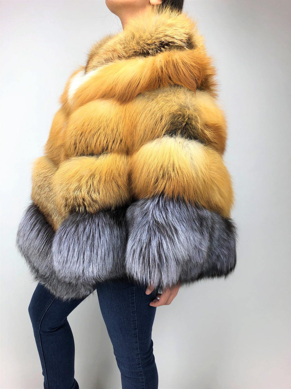 Women's Fox Fur Poncho