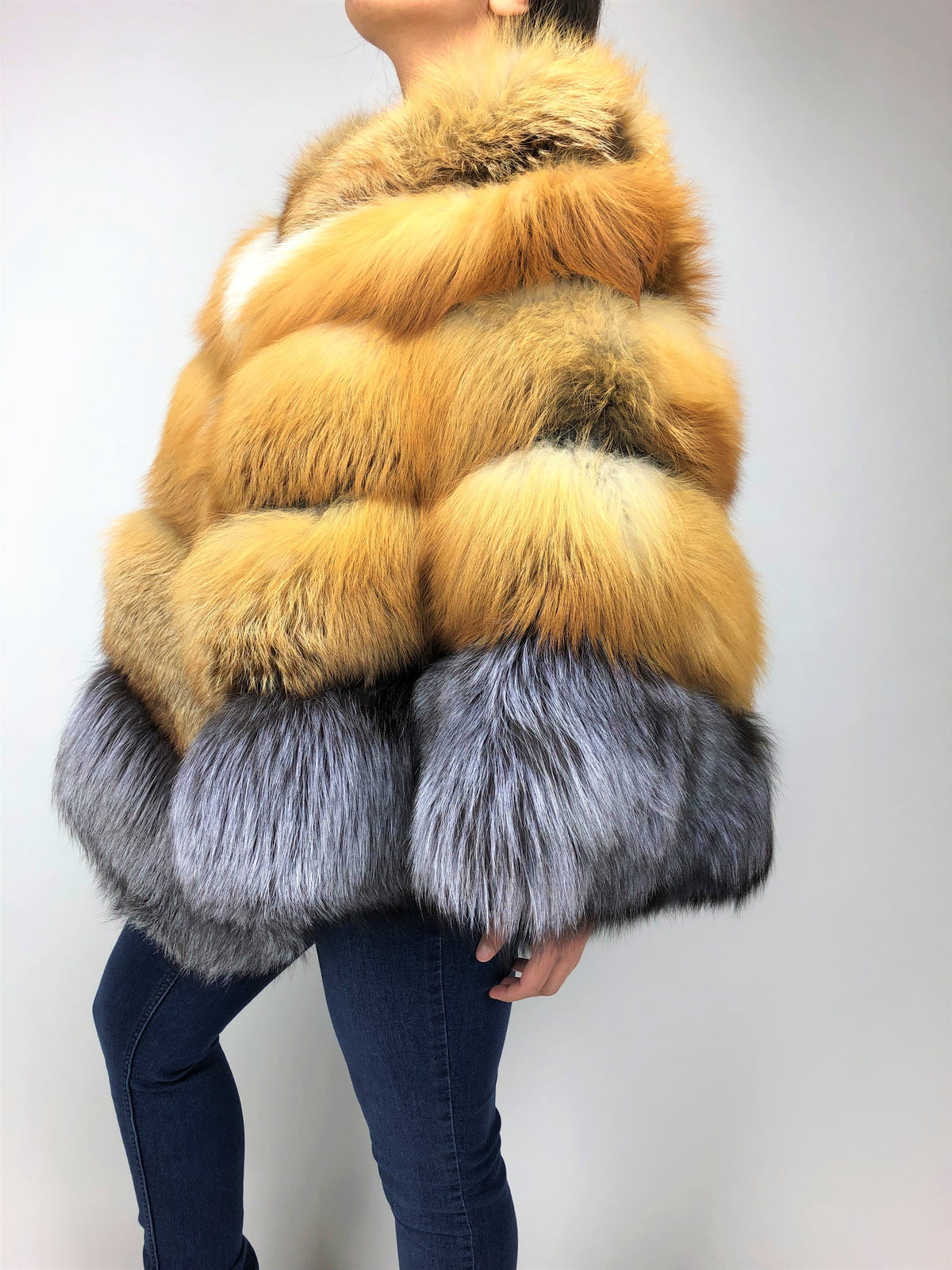 Women's Fox Fur Poncho