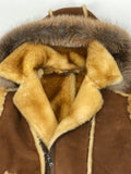 Mens Shearling Vest With Fox