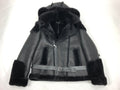 Mens Andre Shearling Biker Classic With Hood