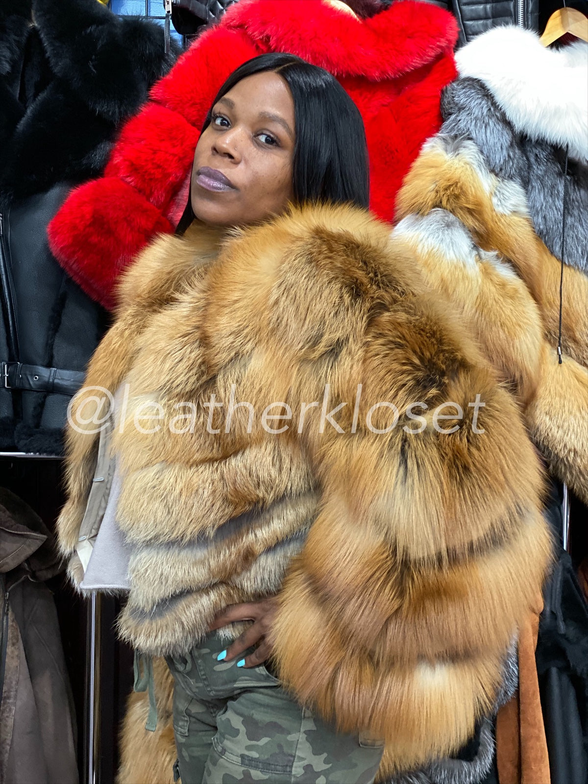 Women's Gold Fox Bomber Jacket