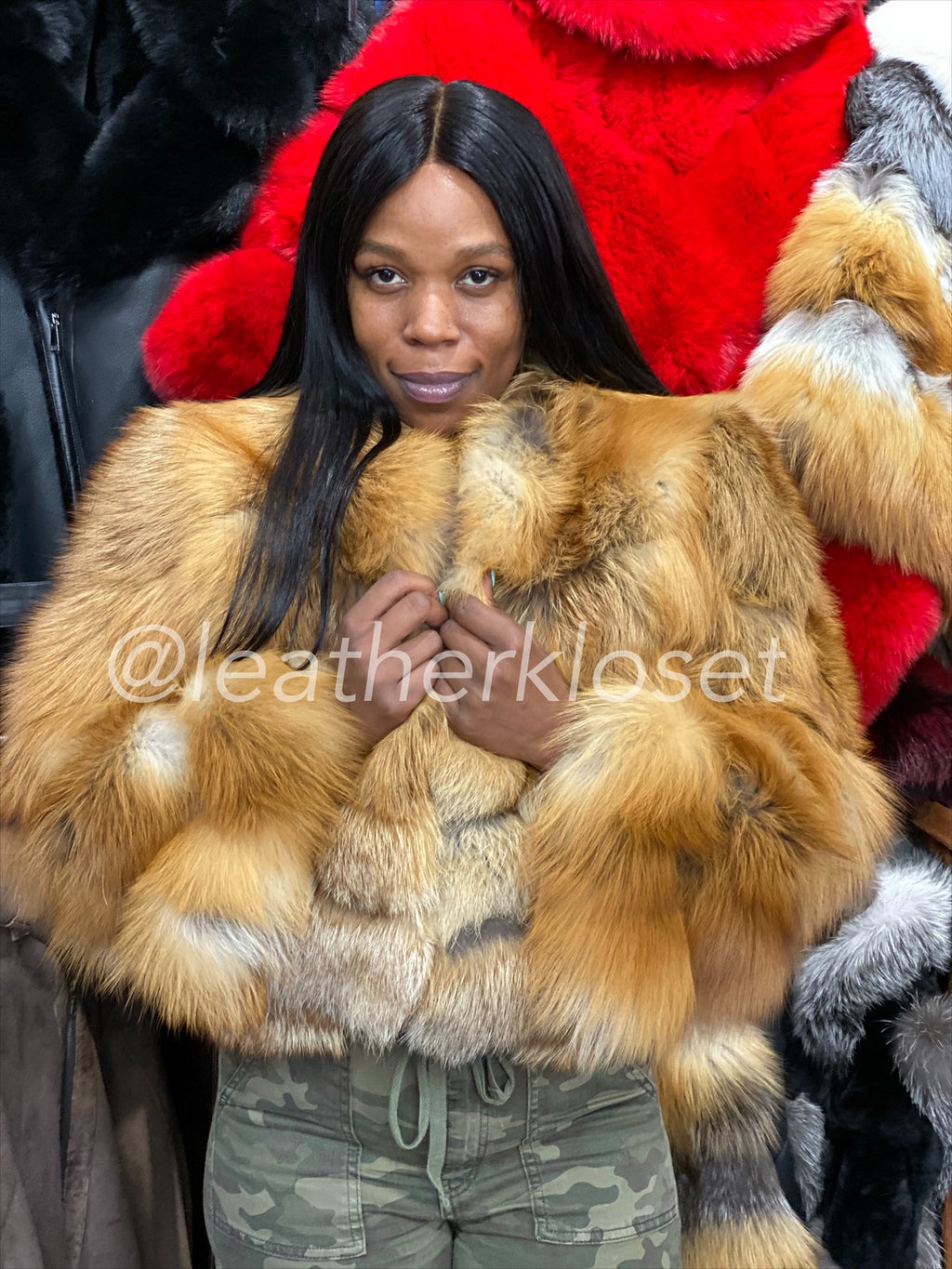 Women's Gold Fox Bomber Jacket