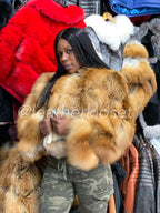 Women's Gold Fox Bomber Jacket
