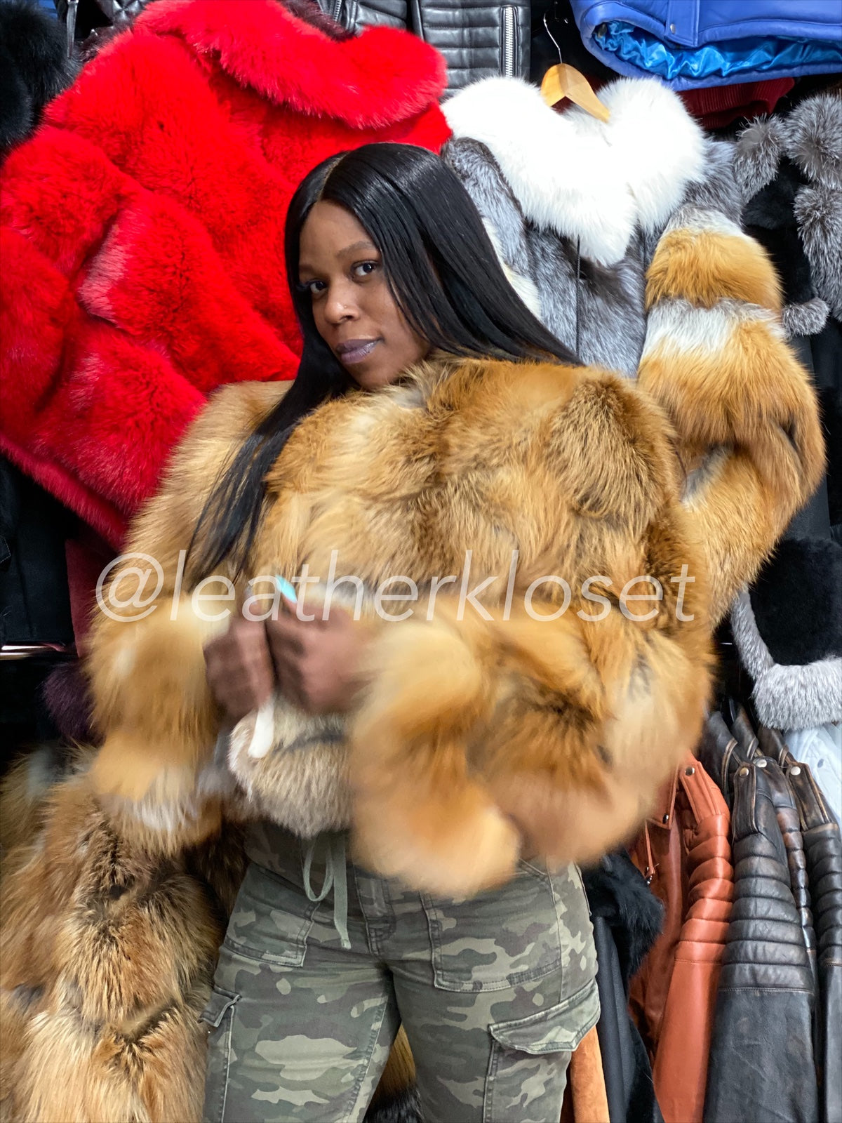 Women's Gold Fox Bomber Jacket