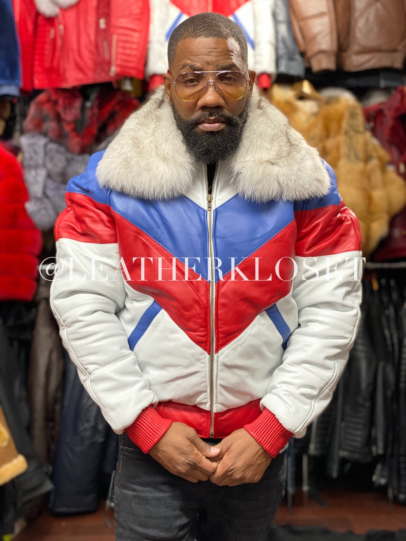 V-Bomber With Premium Fox Collar [Philly 76ers]