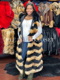 Women's Full Length Red Fox Fur Vest