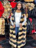 Women's Full Length Red Fox Fur Vest