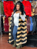 Women's Full Length Red Fox Fur Vest