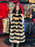 Women's Full Length Red Fox Fur Vest