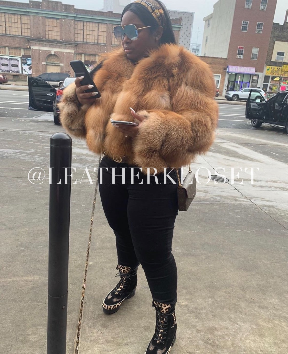 Women's Gold Fox Bomber Jacket